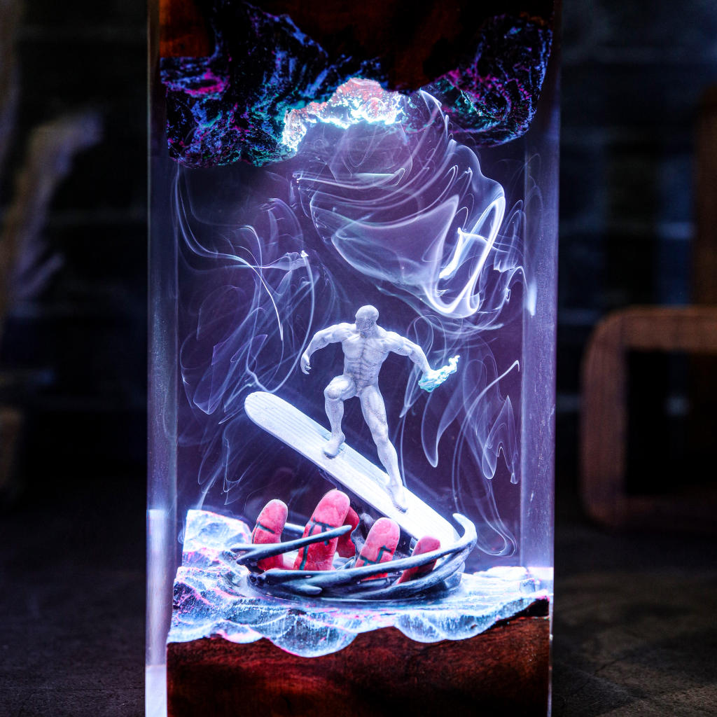 TessArt - Silver Surfer Lamp