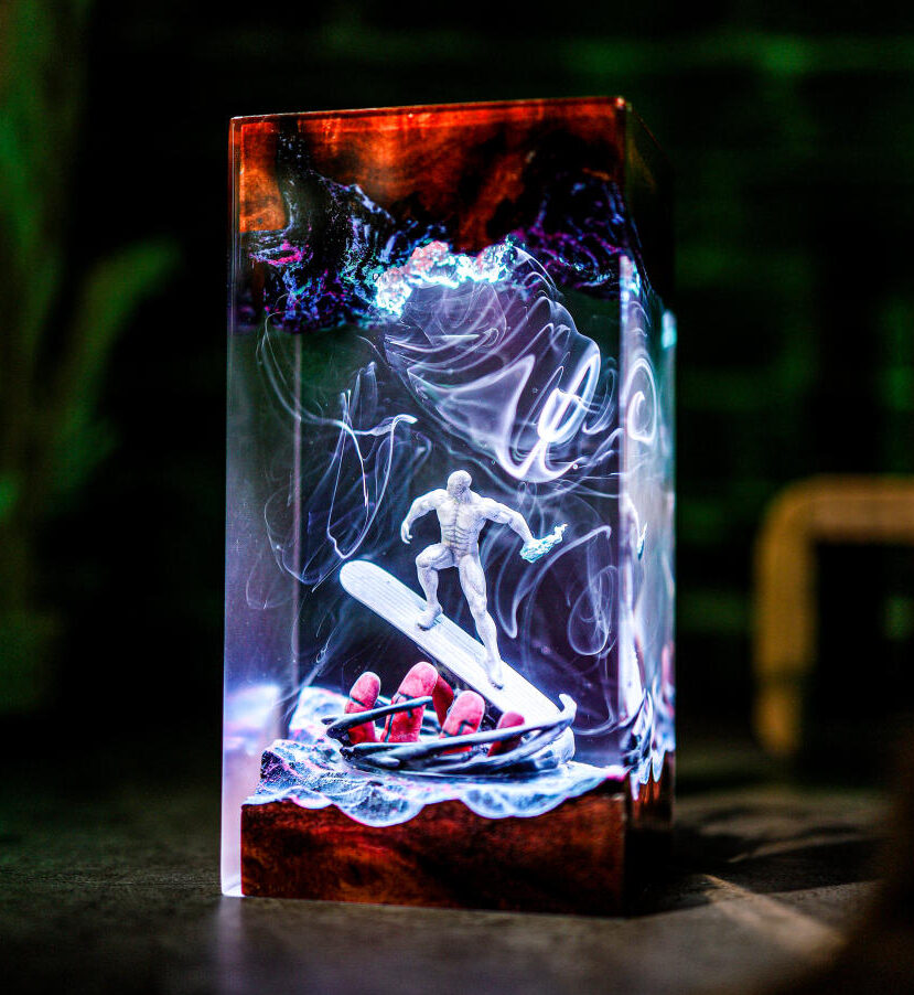 TessArt - Silver Surfer Lamp