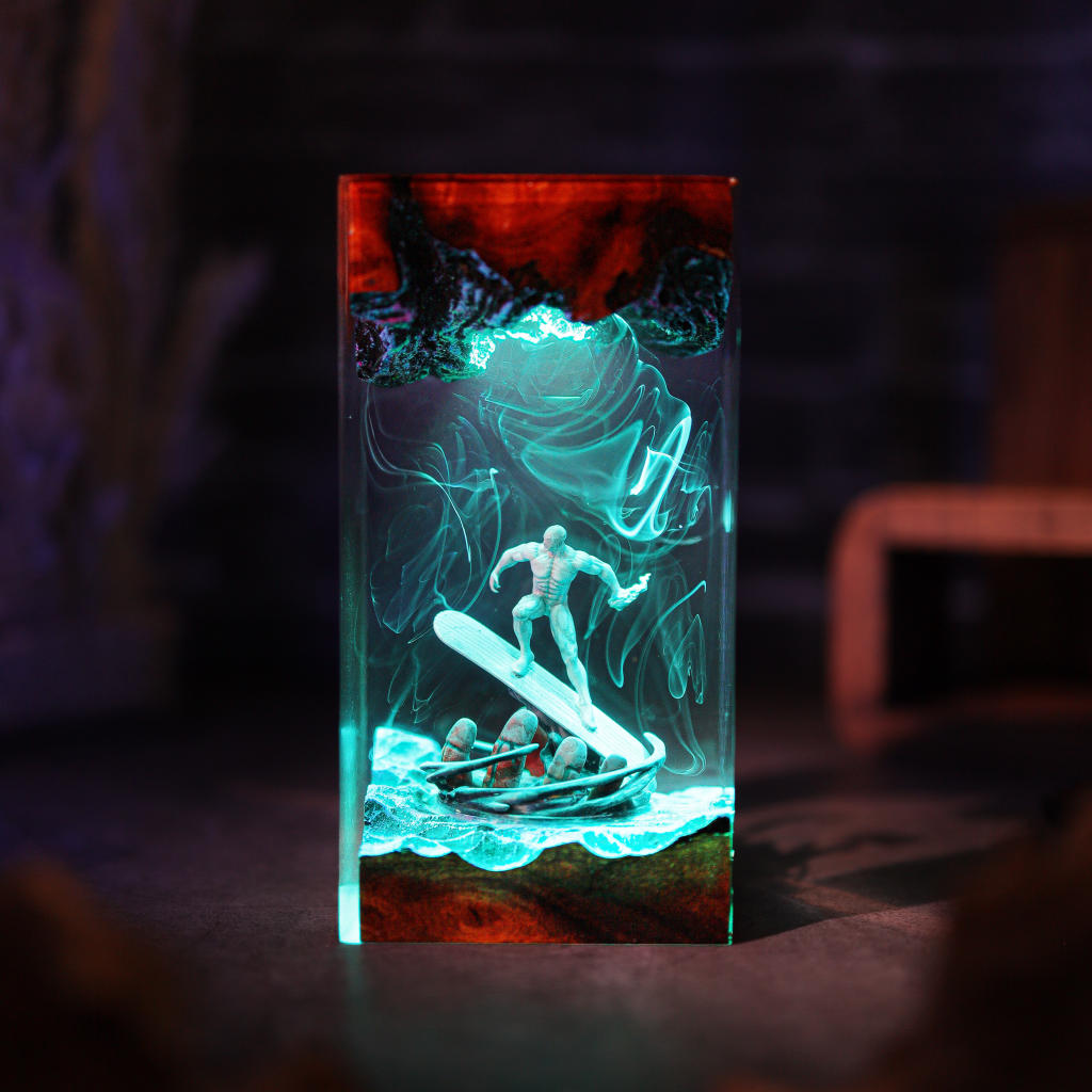 TessArt - Silver Surfer Lamp