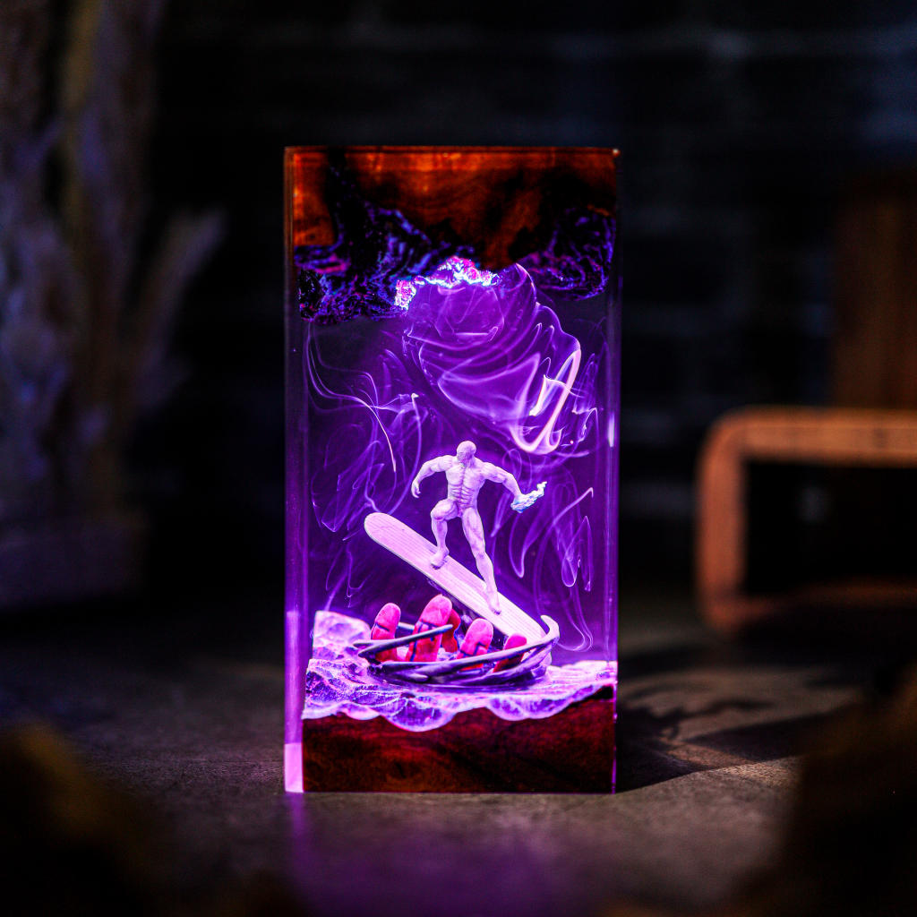 TessArt - Silver Surfer Lamp